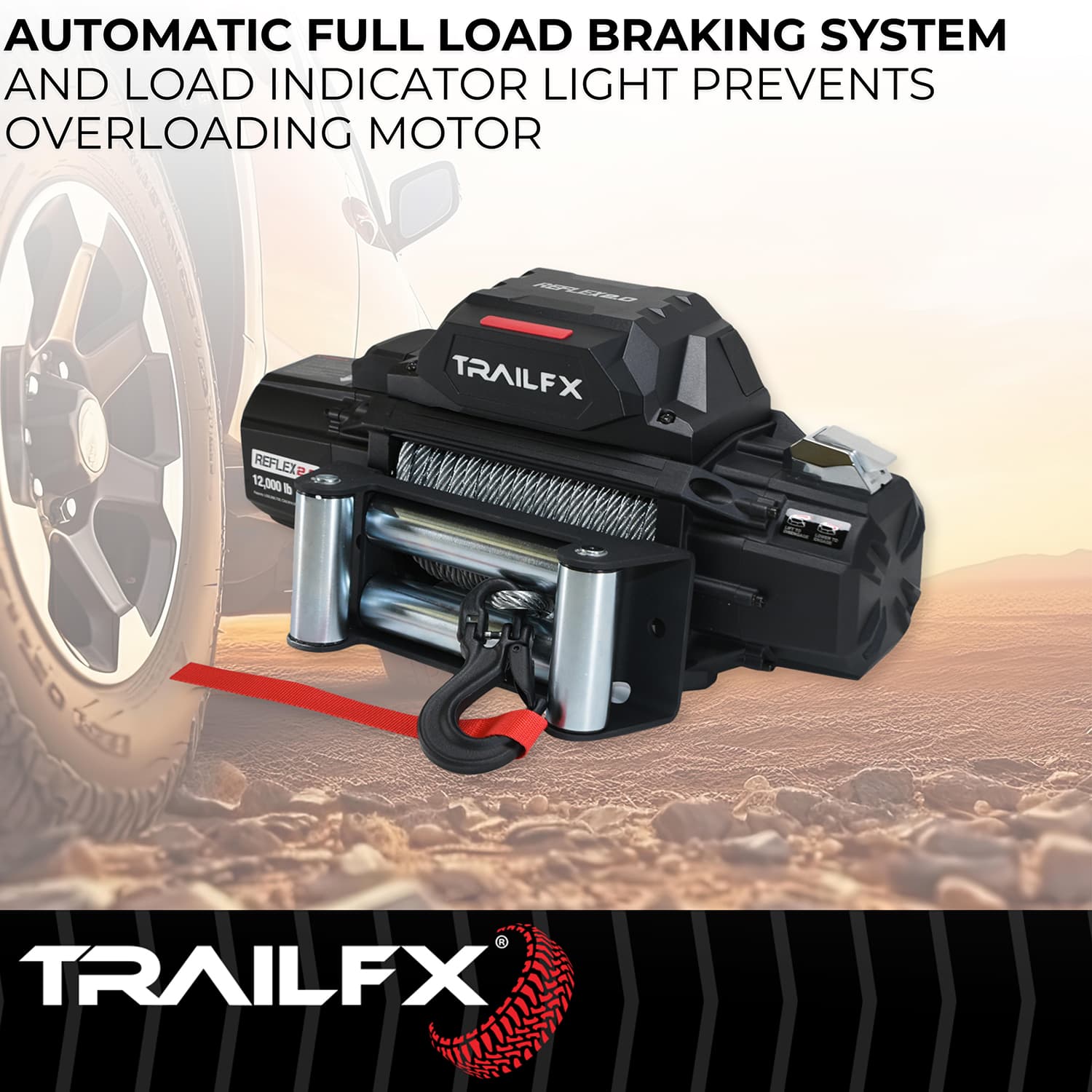 TrailFX Reflex 2.0 12,000 lb con Cable de Acero - WR212B 6