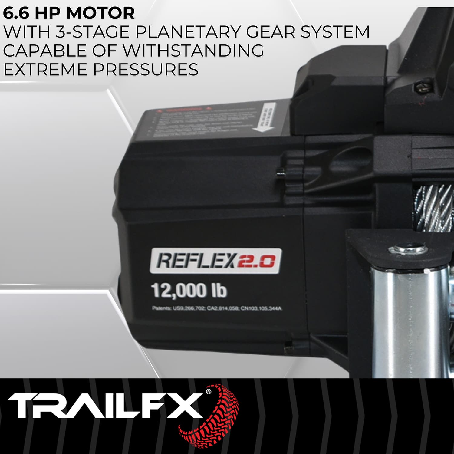 TrailFX Reflex 2.0 12,000 lb con Cable de Acero - WR212B 5