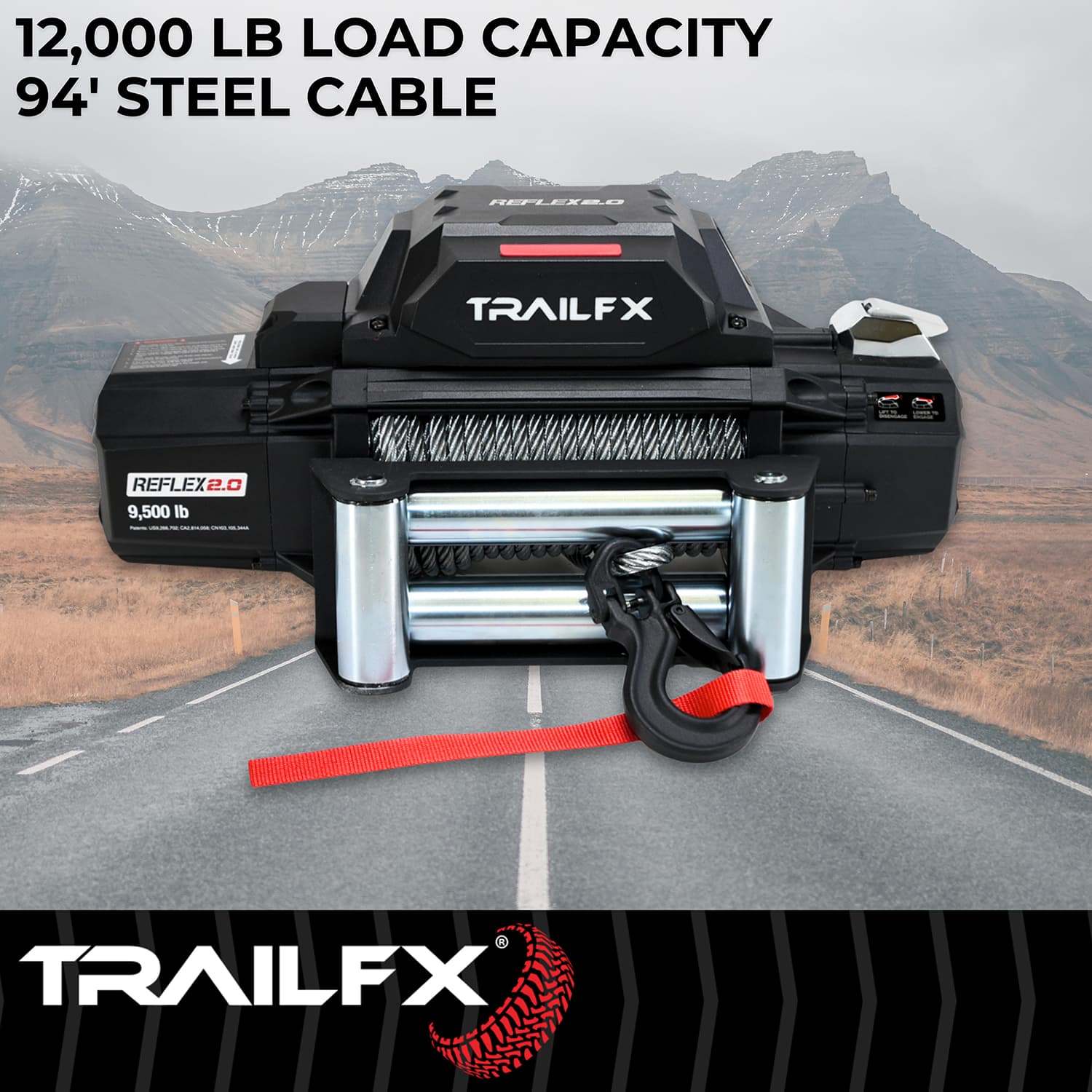TrailFX Reflex 2.0 12,000 lb con Cable de Acero - WR212B 9