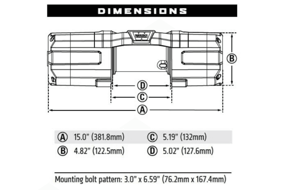WARN AXON 45-S 4,500 lb con Cuerda Sintética - 101140 5