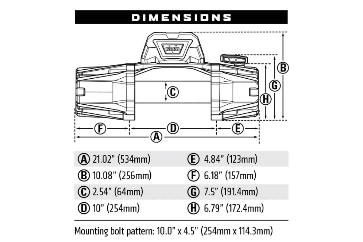 Winch WARN VR EVO 8-S 8,000 lb con Cuerda Sintética - 103251 4