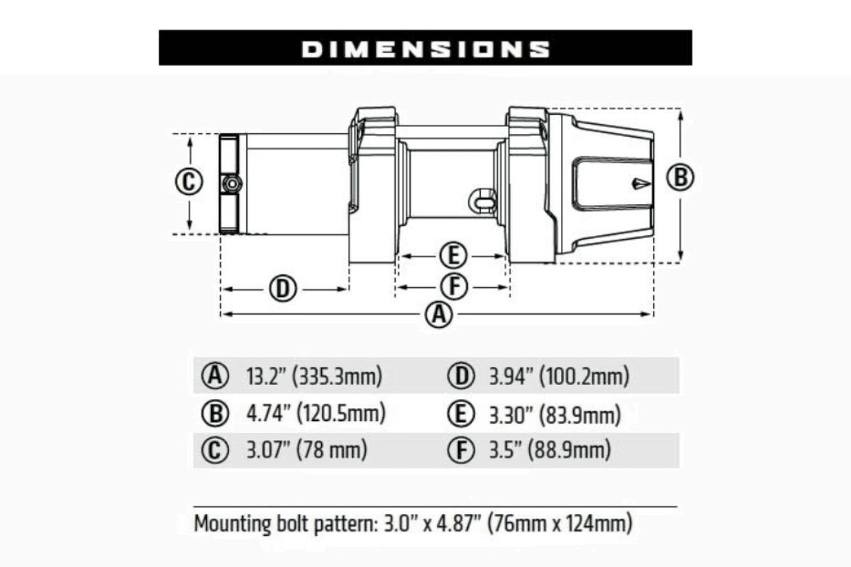 WARN VRX 25-S 2,500 lb con Cuerda Sintética - 101020 7