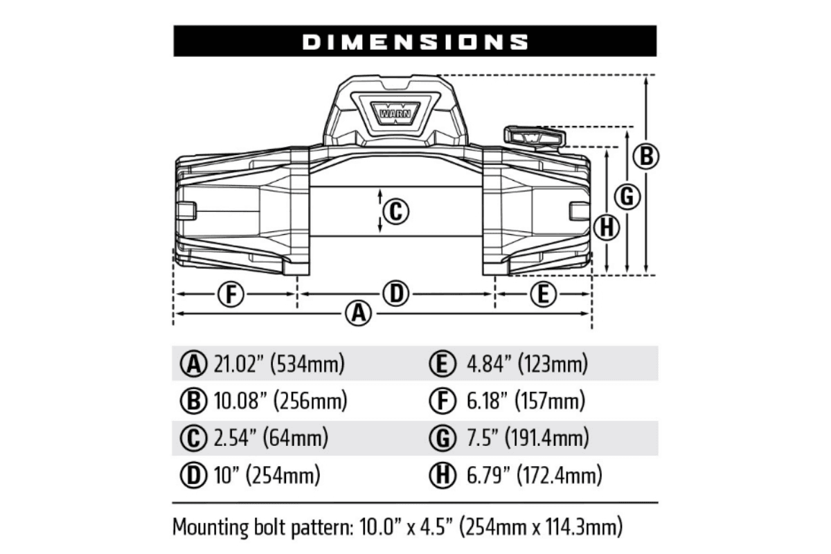 WARN VR EVO 12-S 12,000 lb con Cuerda Sintética - 103255 4