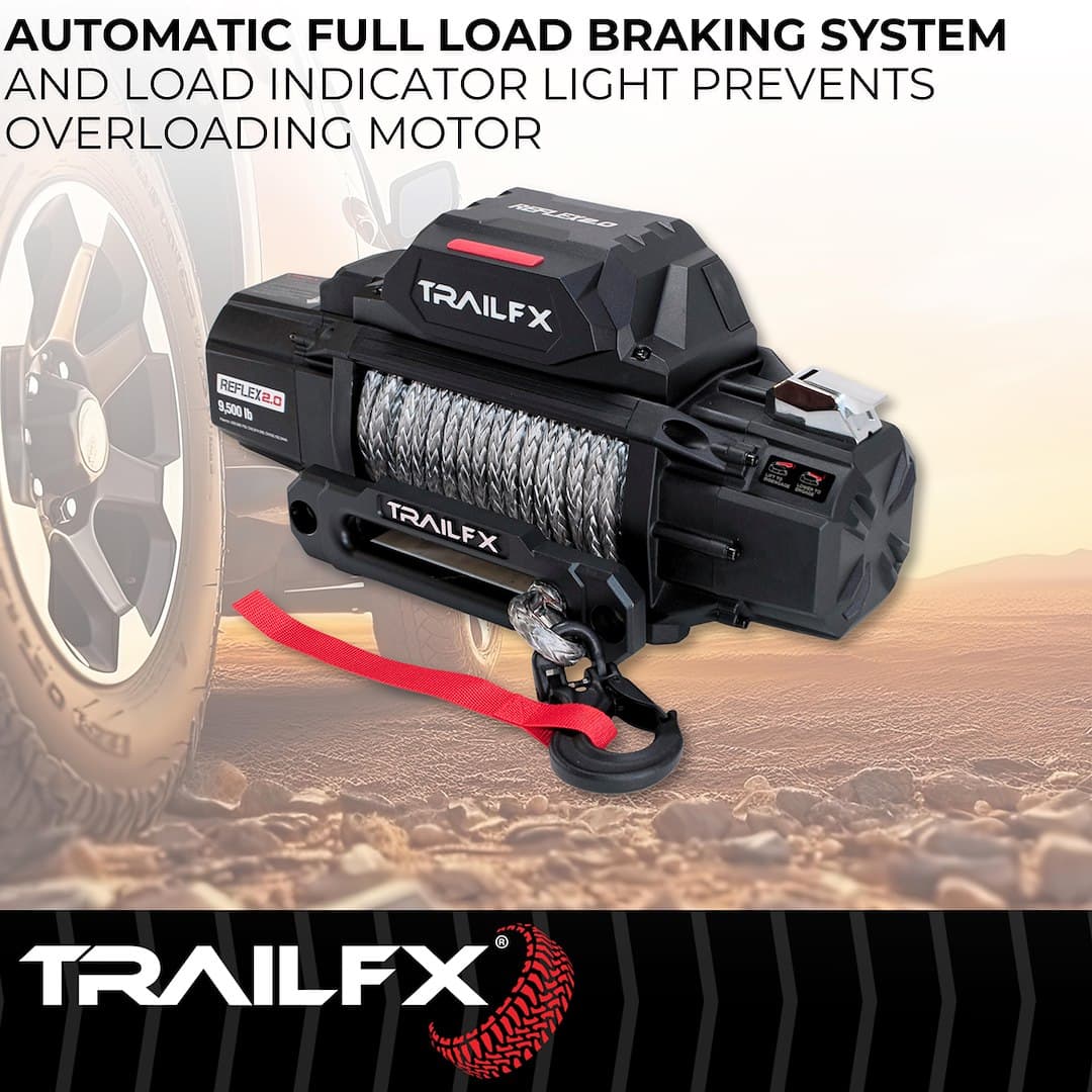 Trailfx Reflex 2.0 9500 lb con Cuerda Sintética - WRS295B 9