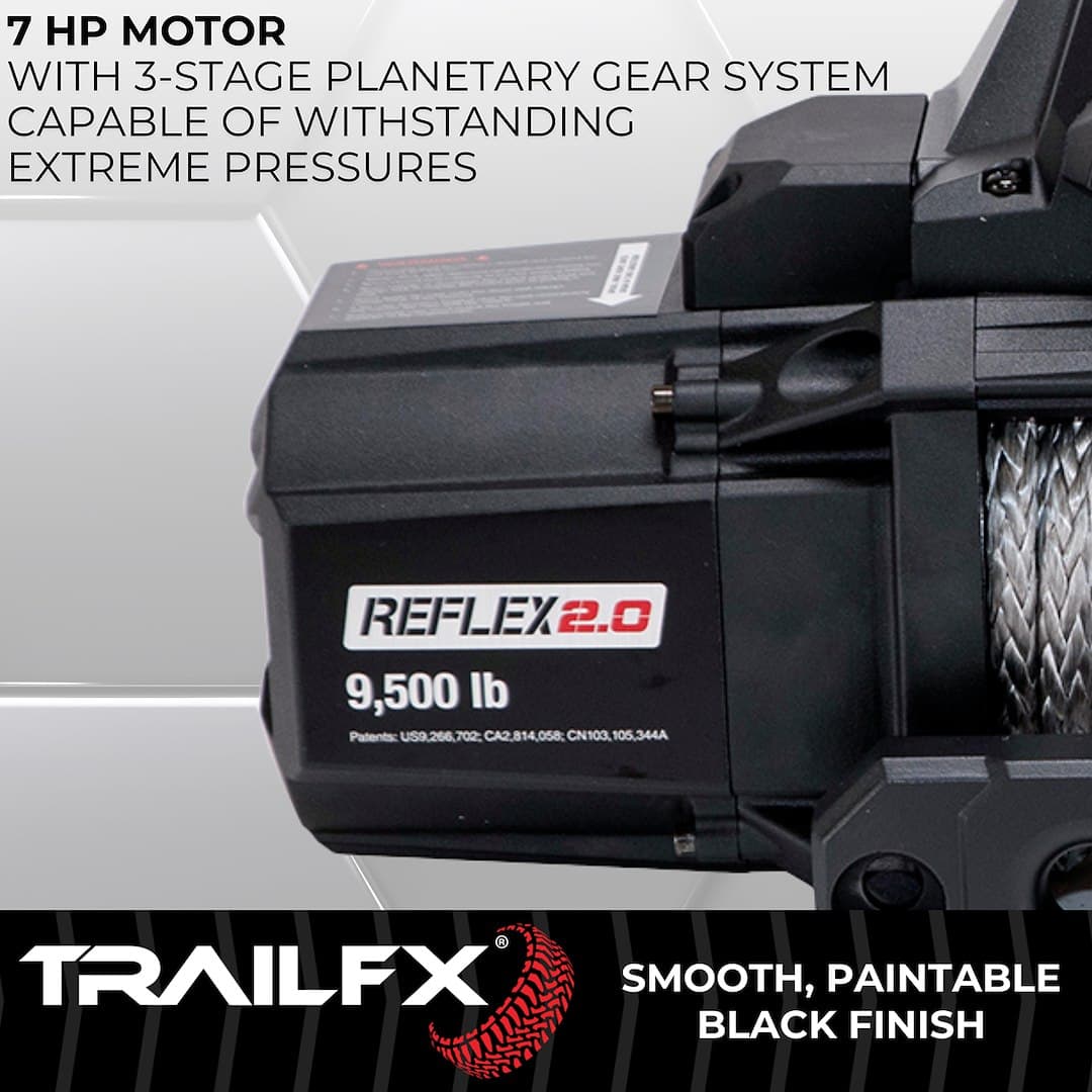 Trailfx Reflex 2.0 9500 lb con Cuerda Sintética - WRS295B 7